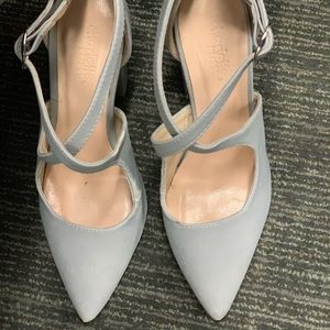 Grey chris cross pumps